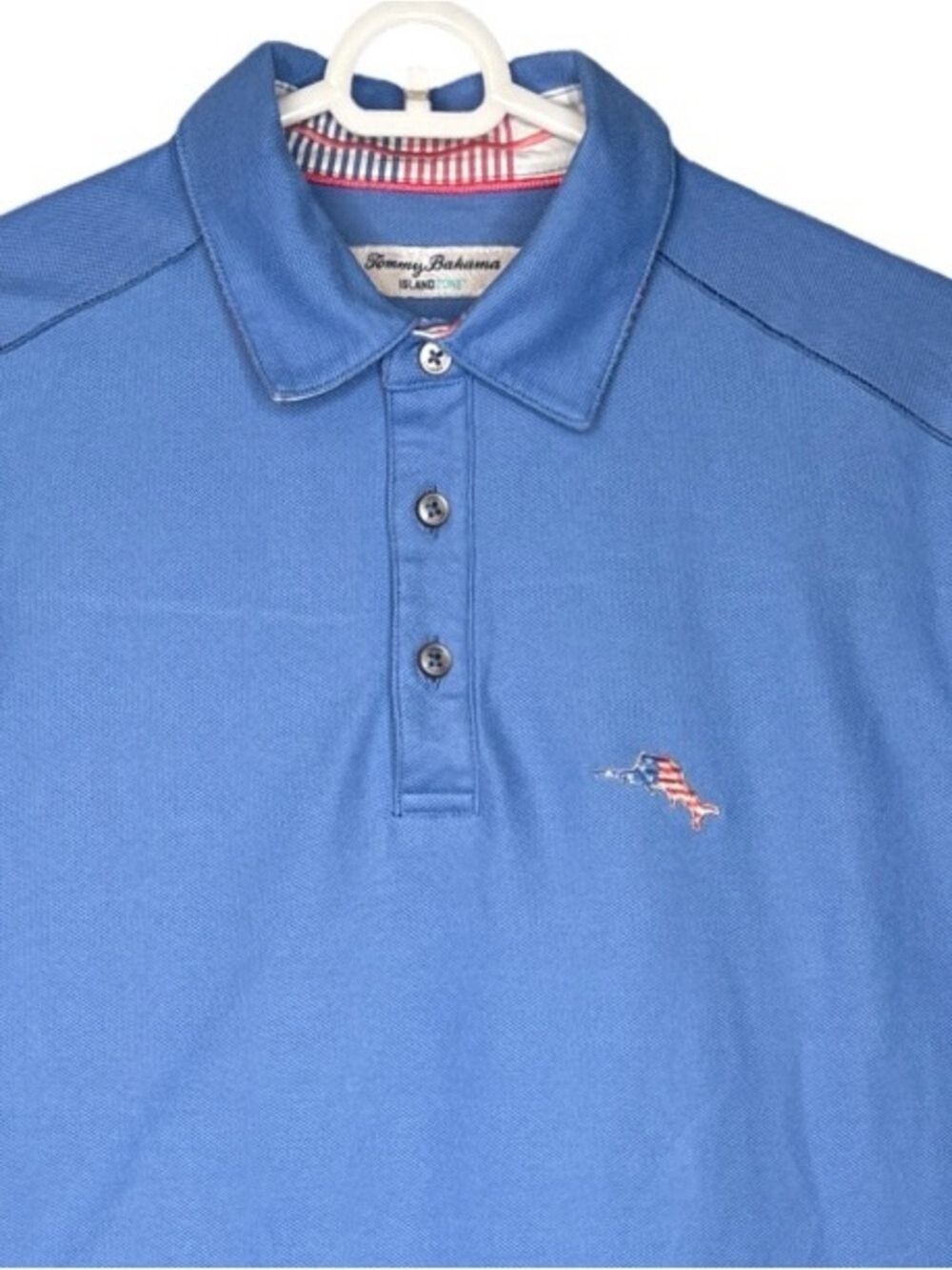 Tommy Bahama Blue Polo Shirt | Lightweight Cotton Blend Small
